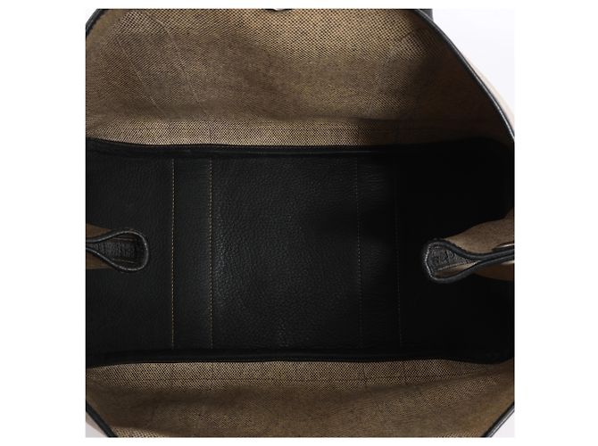 Borsa Hermès Garden Party 36 PM Toile Ash Buffle in Beige×Brown - vista 11