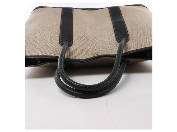 Borsa Hermès Garden Party 36 PM Toile Ash Buffle in Beige×Brown - vista 6