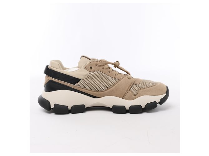 Baskets PRADA en mesh x daim beige, taille EU 40 - vue 4