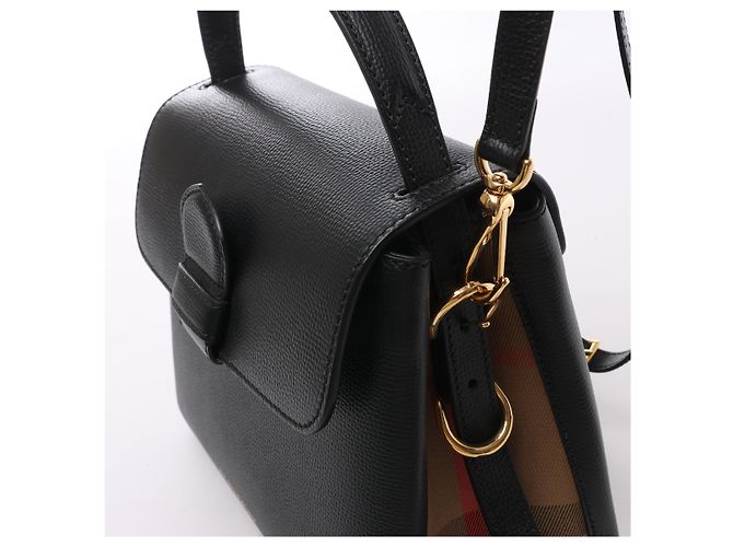 Borsa a mano 2Way Burberry Camberley in pelle nera Nero - vista 5