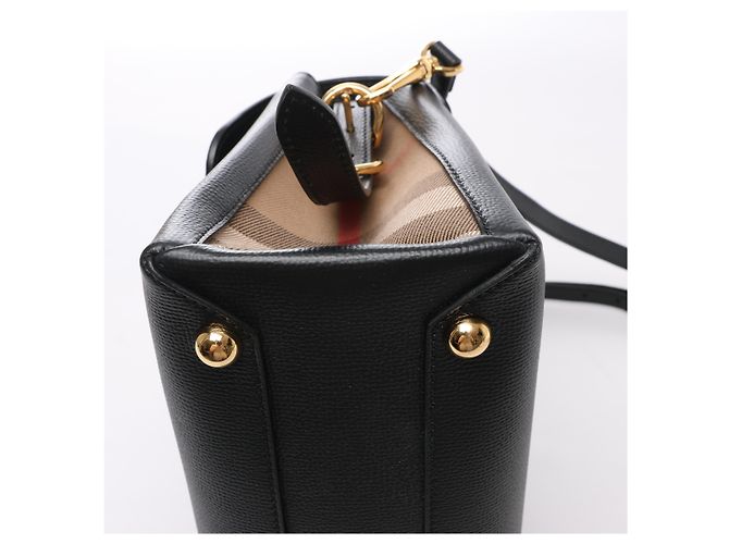 Borsa a mano 2Way Burberry Camberley in pelle nera Nero - vista 8