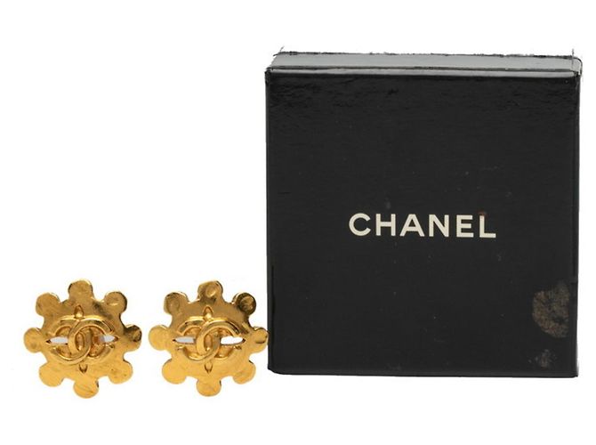 Pendientes Chanel Coco Mark con motivo de flor Dorado - vista 4