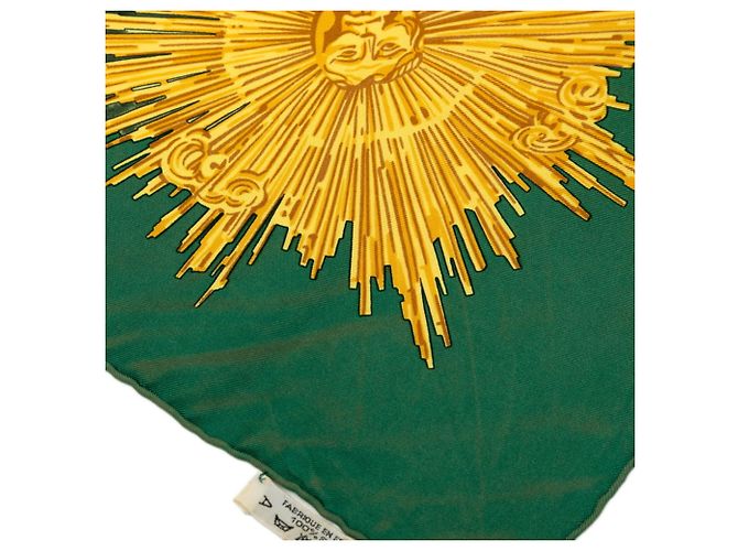 Hermès Foulard Hermes Carre 90 Sanssouci Palace Multicolore Verde - vista 7