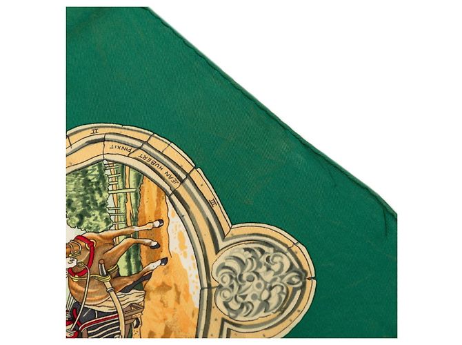 Hermès Foulard Hermes Carre 90 Sanssouci Palace Multicolore Verde - vista 8