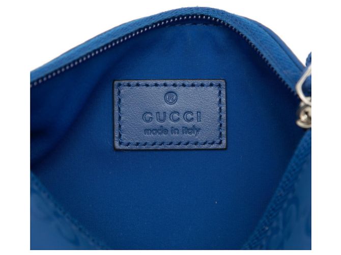 Borsa a tracolla Gucci GG effetto gomma Blu - vista 5