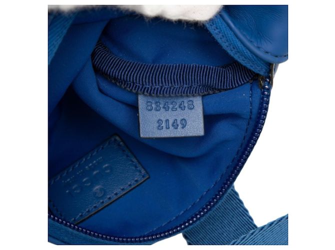 Borsa a tracolla Gucci GG effetto gomma Blu - vista 6