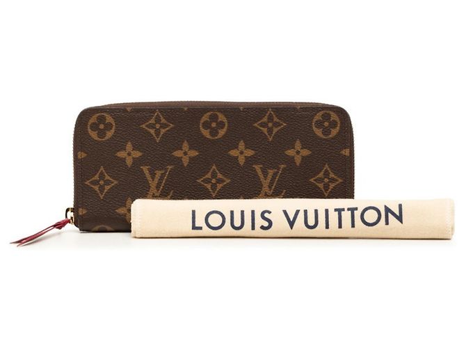 Monedero Louis Vuitton Monogram Castaño Fucsia Monograma - vista 6