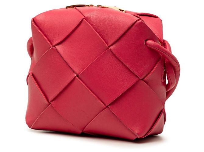 Borsa a tracolla Bottega Veneta Maxi Intrecciato Mini Cassette Rosa - vista 2