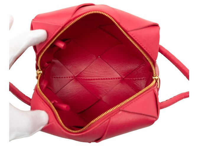 Borsa a tracolla Bottega Veneta Maxi Intrecciato Mini Cassette Rosa - vista 4