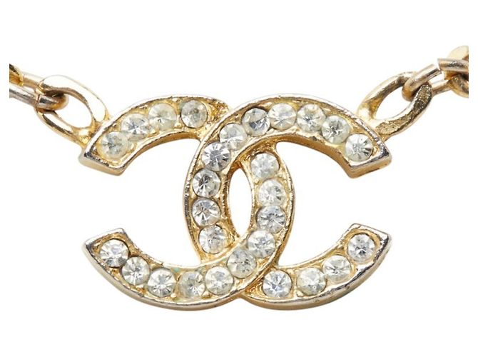Collar de cadena Chanel Coco Mark Dorado - vista 2