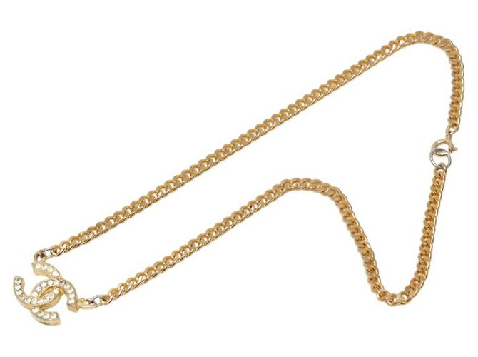 Collar de cadena Chanel Coco Mark Dorado - vista 5