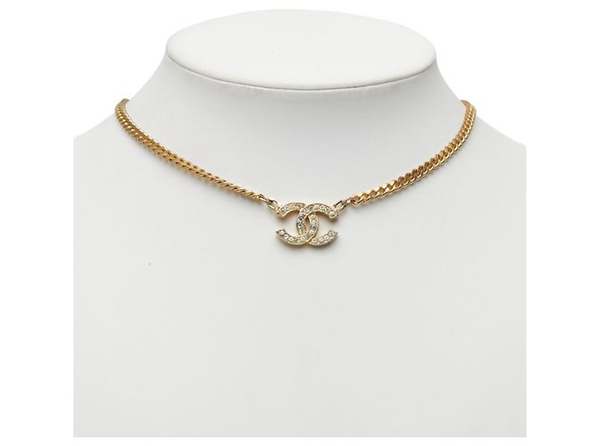 Collar de cadena Chanel Coco Mark Dorado - vista 6