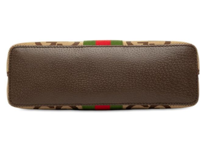 Borsa a tracolla Gucci Ophidia Jumbo GG Marrone - vista 3