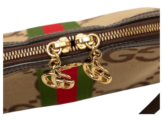 Borsa a tracolla Gucci Ophidia Jumbo GG Marrone - vista 4