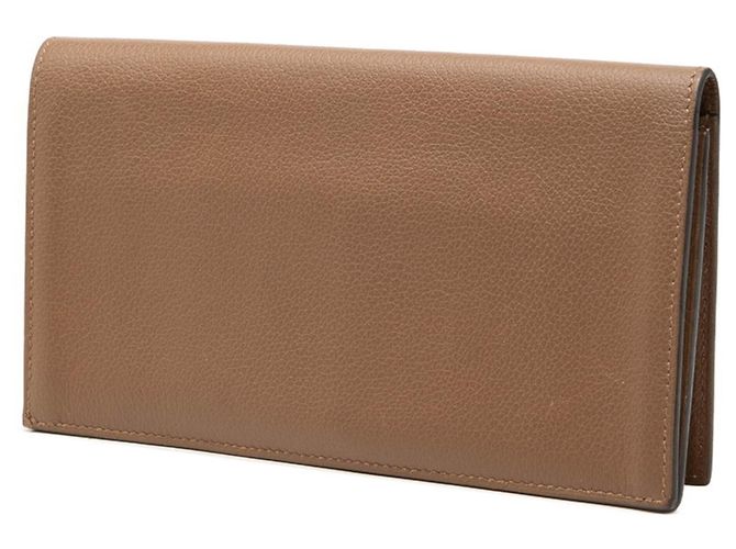 Hermès Portafoglio lungo Hermes Citizen Twill in pelle Swift marrone - vista 2
