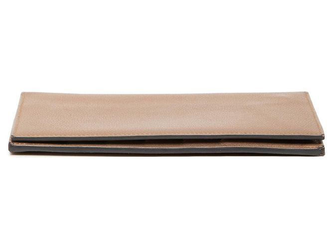 Hermès Portafoglio lungo Hermes Citizen Twill in pelle Swift marrone - vista 3