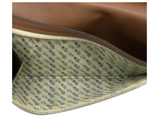 Hermès Portafoglio lungo Hermes Citizen Twill in pelle Swift marrone - vista 5