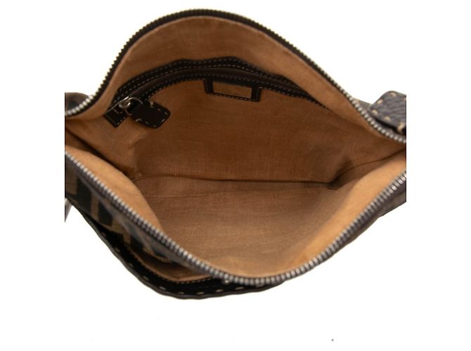 Borsa a tracolla Fendi Zucca Selleria Marrone - vista 4