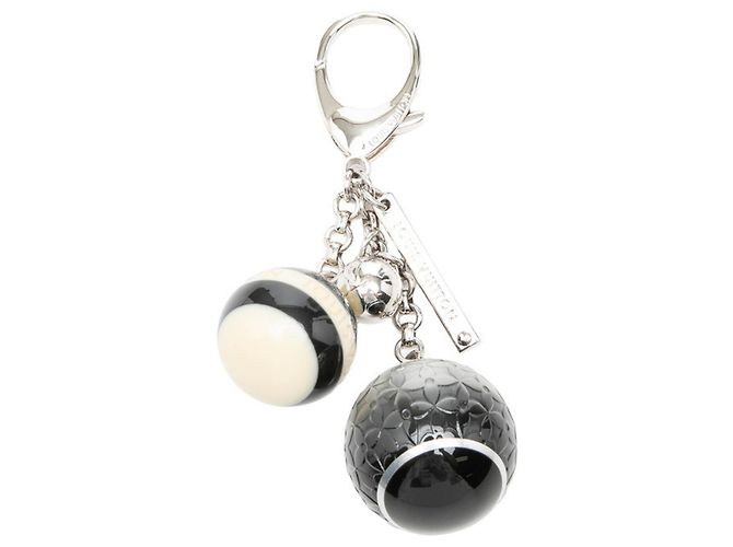 Louis Vuitton Bijou Sac Mini Lin Keychain Charm Nero Crudo - vista 2
