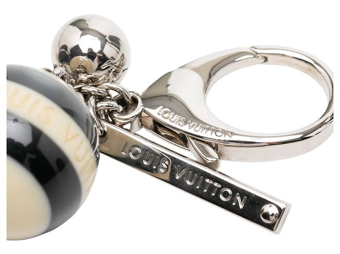Louis Vuitton Bijou Sac Mini Lin Keychain Charm Nero Crudo - vista 3