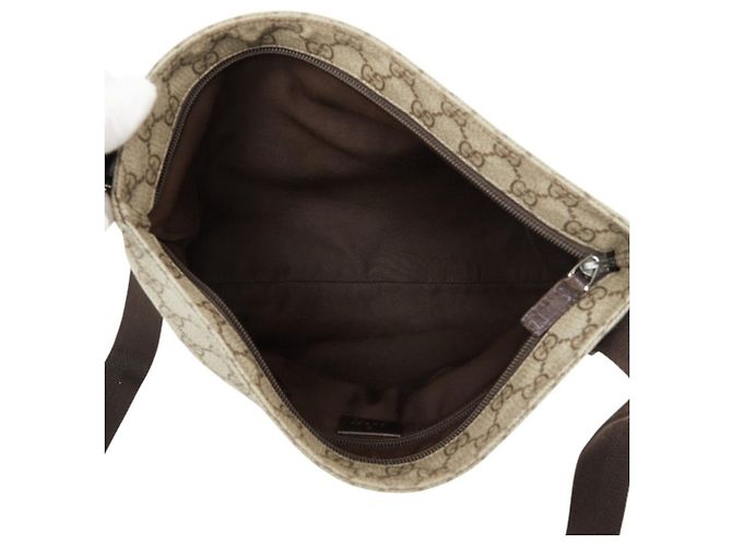 Borsa a Tracolla Gucci GG Supreme Marrone Beige - vista 6