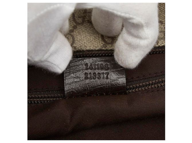 Borsa a Tracolla Gucci GG Supreme Marrone Beige - vista 8