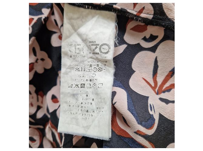 Kenzo Paris Camisa de seda con estampado floral Negro Rosa - vista 8