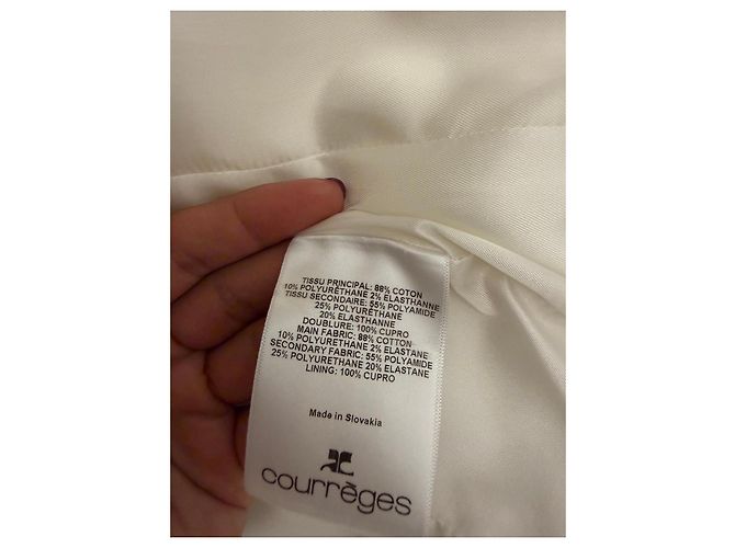 Courreges Courrèges Reedition Vinyl Jacke Weiß - Ansicht 3