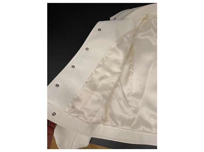 Courreges Courrèges Reedition Vinyl Jacke Weiß - Ansicht 7