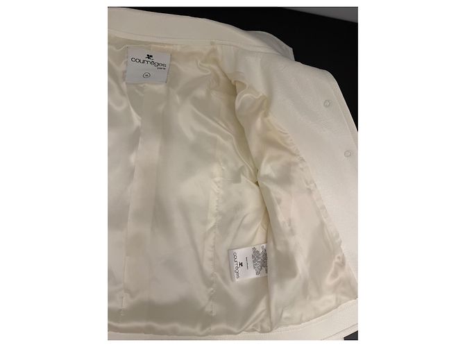 Courreges Courrèges Reedition Vinyl Jacke Weiß - Ansicht 8