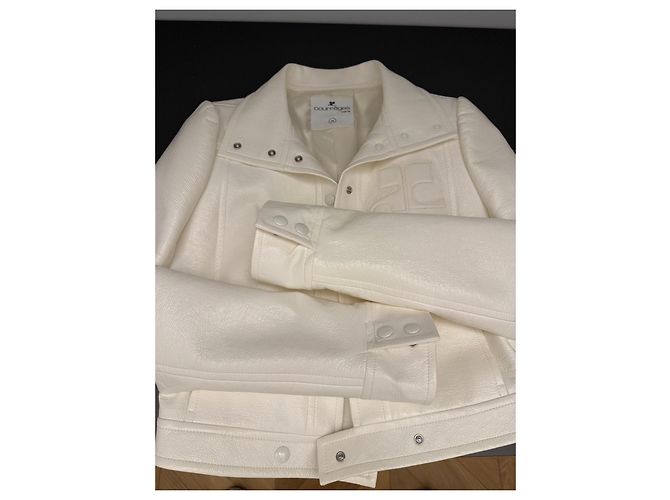 Courreges Courrèges Reedition Vinyl Jacke Weiß - Ansicht 9