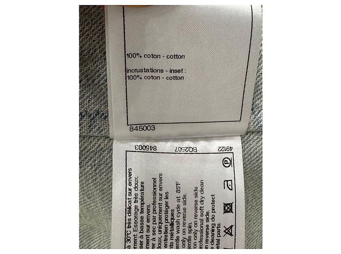 Giacca sovracamicia in denim azzurro CHANEL 21С, FR 40 usata - vista 4