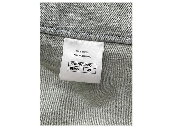 Giacca sovracamicia in denim azzurro CHANEL 21С, FR 40 usata - vista 5