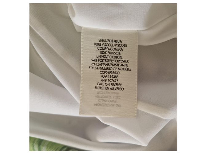 Alice + Olivia Midi-Kleid mit Blumenprint und Rüschensaum Weiß Mehrfarben Grün Lila - Ansicht 5