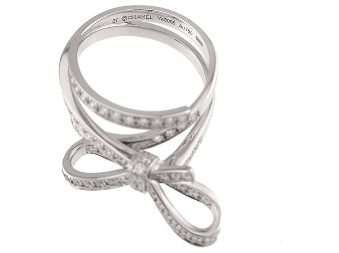 Anello Chanel Ruban de Diamond Band Ring in oro bianco 18K - vista 3