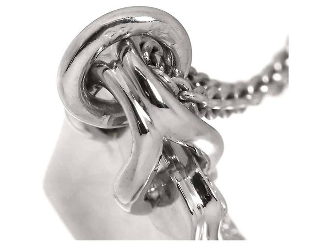 Hermès Collier Hermes Amulette Birkin Diamants en Or Blanc 18K - vue 6