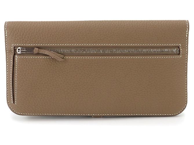Hermès Hermes Dogon Long Bi-fold Geldbörse Taupe - Ansicht 3