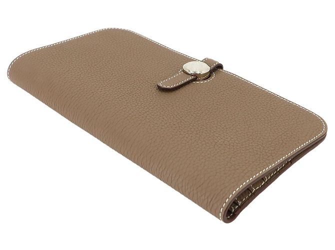 Hermès Hermes Dogon Long Bi-fold Geldbörse Taupe - Ansicht 4