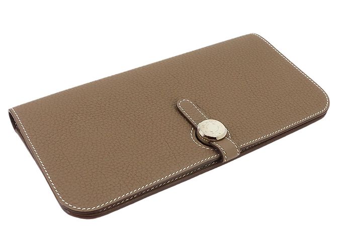 Hermès Hermes Dogon Long Bi-fold Geldbörse Taupe - Ansicht 5