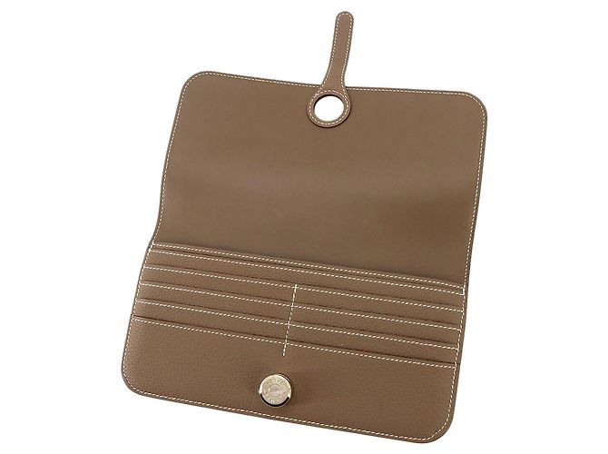 Hermès Hermes Dogon Long Bi-fold Geldbörse Taupe - Ansicht 6