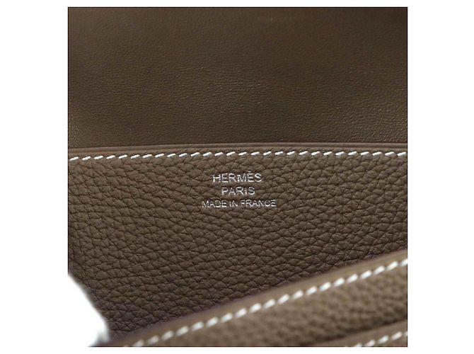 Hermès Hermes Dogon Long Bi-fold Geldbörse Taupe - Ansicht 7