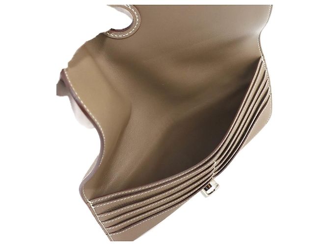 Hermès Hermes Dogon Long Bi-fold Geldbörse Taupe - Ansicht 9