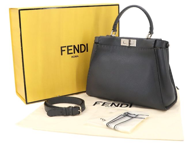 Borsa Fendi Selleria Peekaboo Marrone - vista 2
