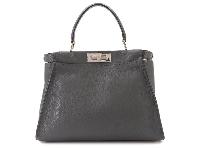Borsa Fendi Selleria Peekaboo Marrone - vista 3