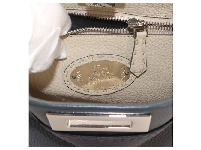 Borsa Fendi Selleria Peekaboo Marrone - vista 8