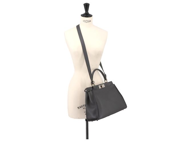 Borsa Fendi Selleria Peekaboo Marrone - vista 9