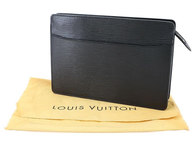 Louis Vuitton Epi Pochette Homme Clutch Handbag Nero - vista 2