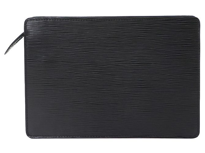 Louis Vuitton Epi Pochette Homme Clutch Handbag Nero - vista 3