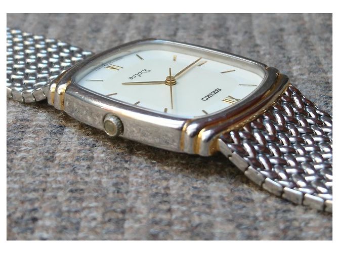 Relógio Seiko Dolce Quartz 7741-5110 Branco - vista 6