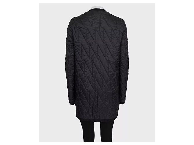 Rick Owens Black Straight Snap Button Jacket Coat IT 40 S Pre-owned - view 3